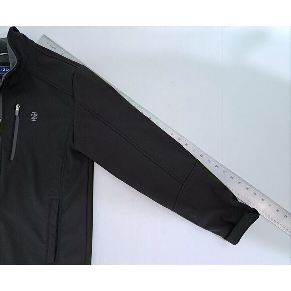 IZOD Men's Small Performance Soft Shell Full Zip Golf Jacket Coat Black - Picture 12 of 12